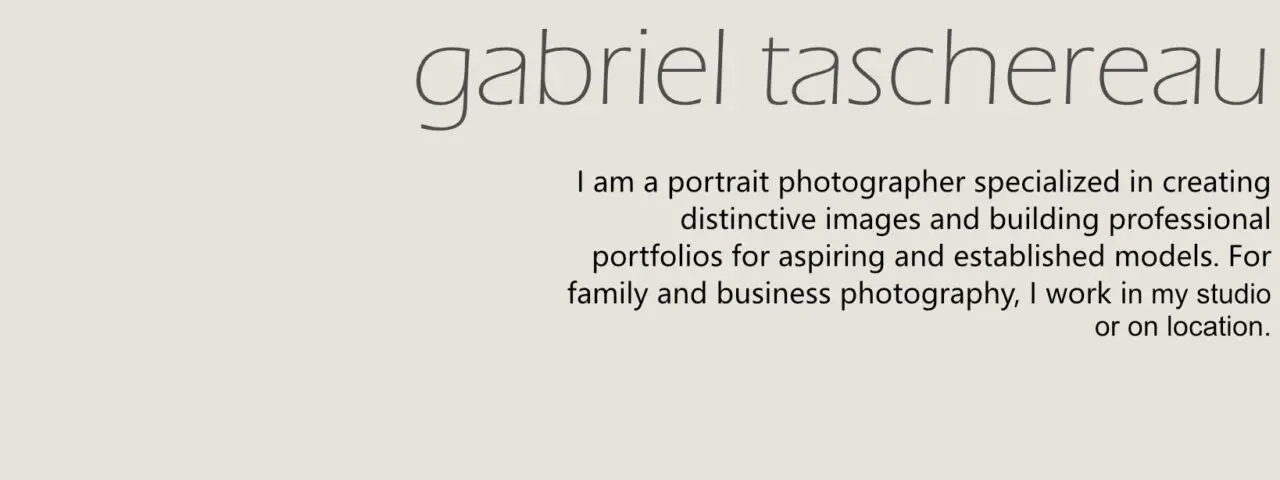 Info Gabriel Taschereau Photography